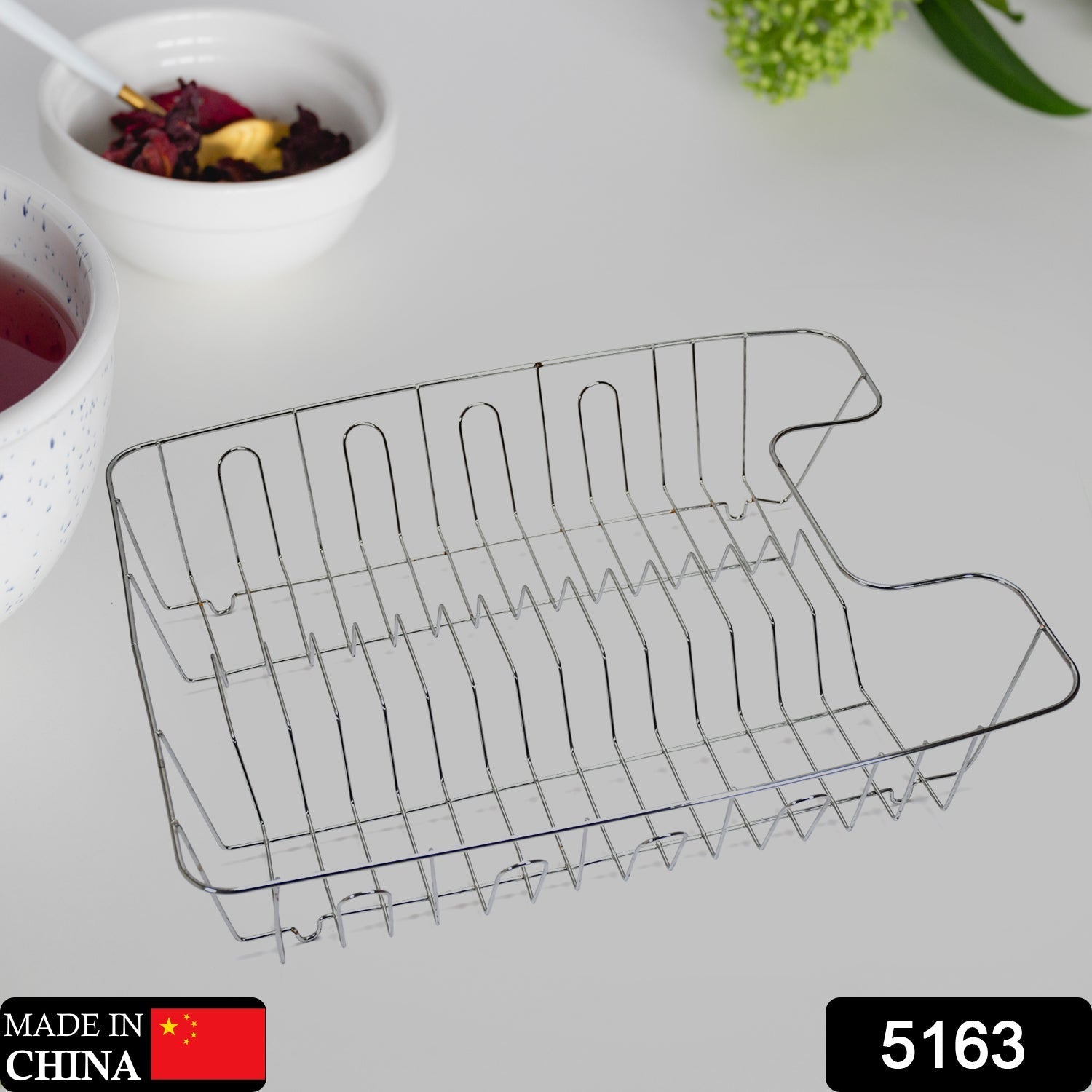 5163 Stainless Steel Dish Drainer 43cm For Kitchen Use ( 1 pc ) 