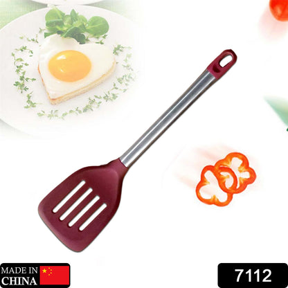 7112 Steel Handle Nylon Spatula Turner for Nonstick ( 1 pcs ) 