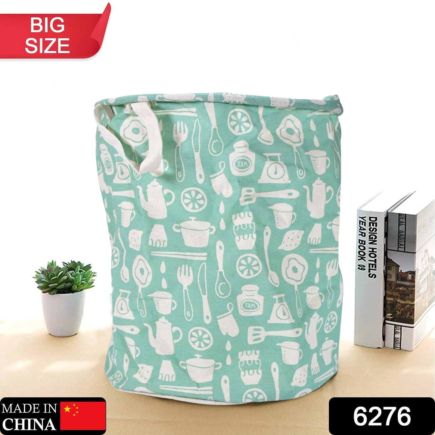 6276 Durable and Collapsible Laundry storage Bag with Handles Clothes & Toys Storage Foldable Laundry Bag for Dirty Clothes. 