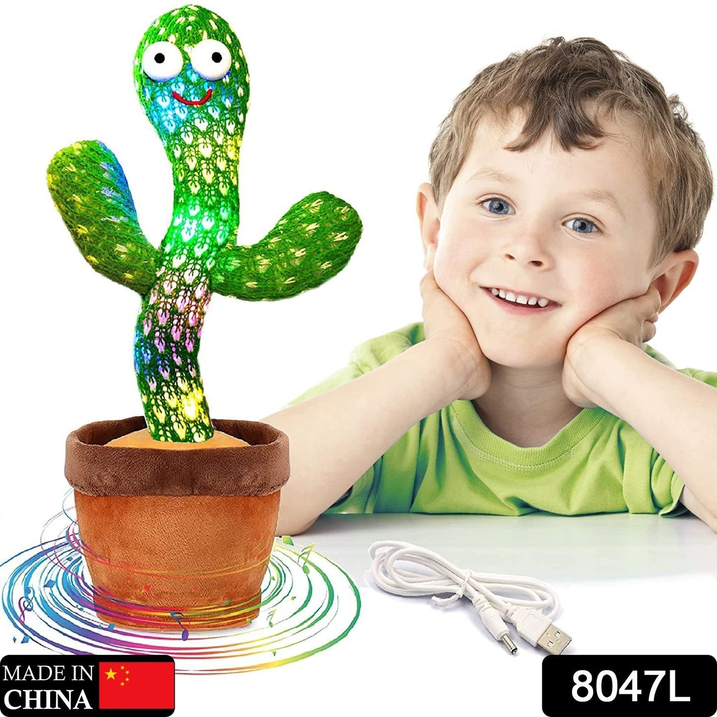 8047L  Dancing Cactus Talking Toy, Chargeable Toy (loose) 