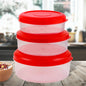 2062 Heavy Plastic Material Stackable & Reusable Classic Round Plastic Big Storage Container Box For Kitchen & Home Organization (PACK OF 3)