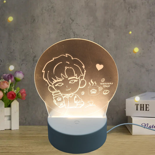 3D Led Night Light Desk Lamp Lighting Lamp Practical 3D Night Light Creative Dream Sleep Led Desk Lamp Bedroom Bedside Light