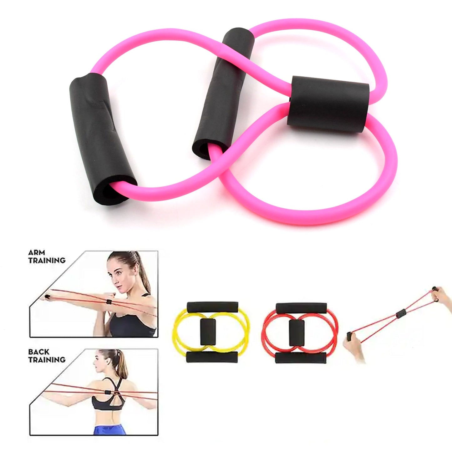 Sport Resistance Loop Band Yoga Bands Rubber Exercise Fitness Training Gym Strength Resistance Band, Exercise Equipment, Bands for Working Out (1 Pc Mix Color)