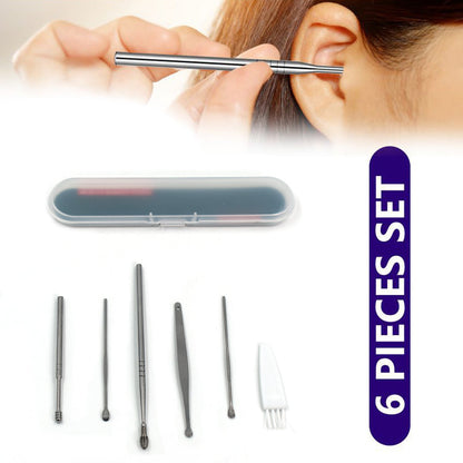 6314 6Pcs Earwax Removal Kit | Ear Cleansing Tool Set | Ear Curette Ear Wax Remover Tool