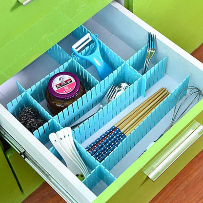 Storage Box Drawer Organizer Drawer Cupboard Divider | Grid Closet Sorting Partition | Plastic Strips Separators box organizer (4 Pc Set )