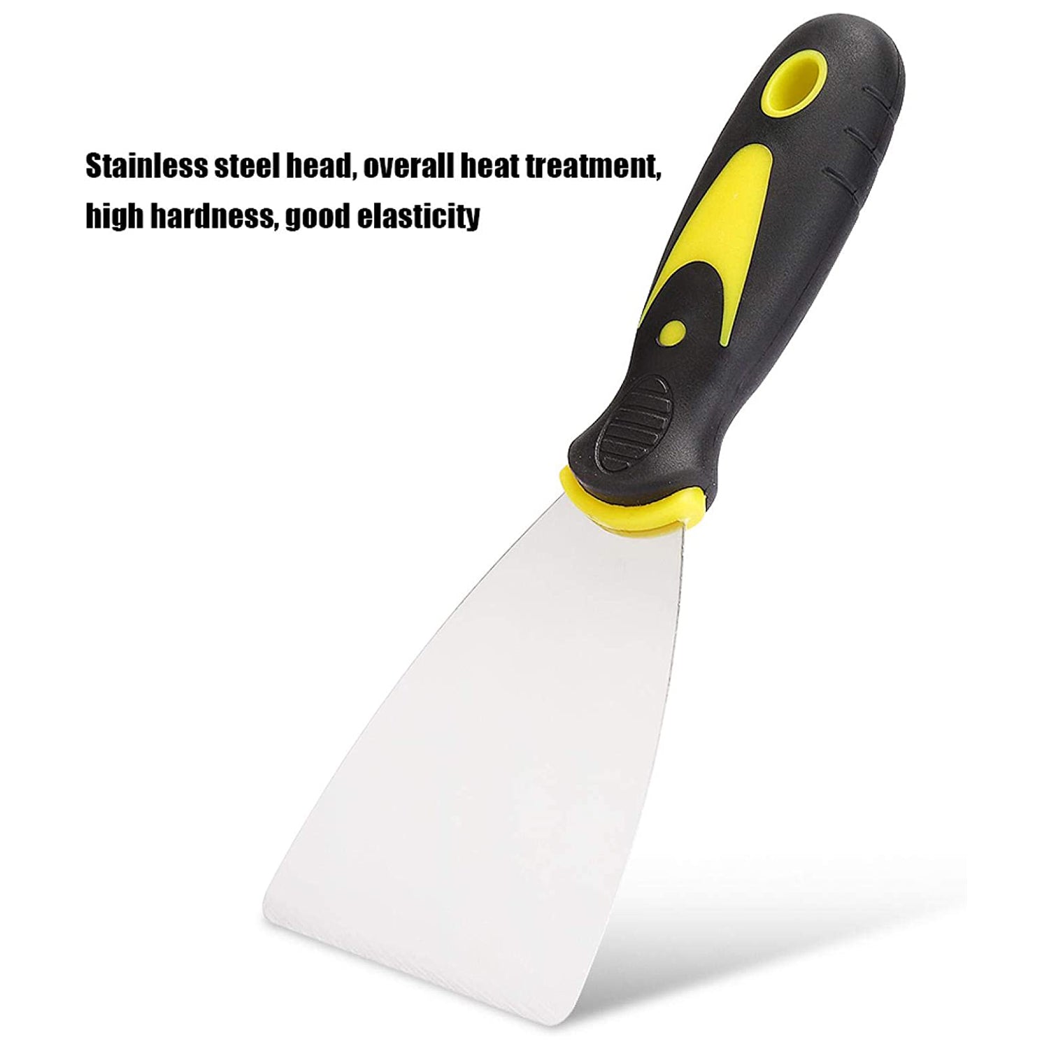 7479 Putty Knife Set with Soft Rubber Handle for Drywall, Putty, Decals, Wallpaper, Baking, Patching and Painting 