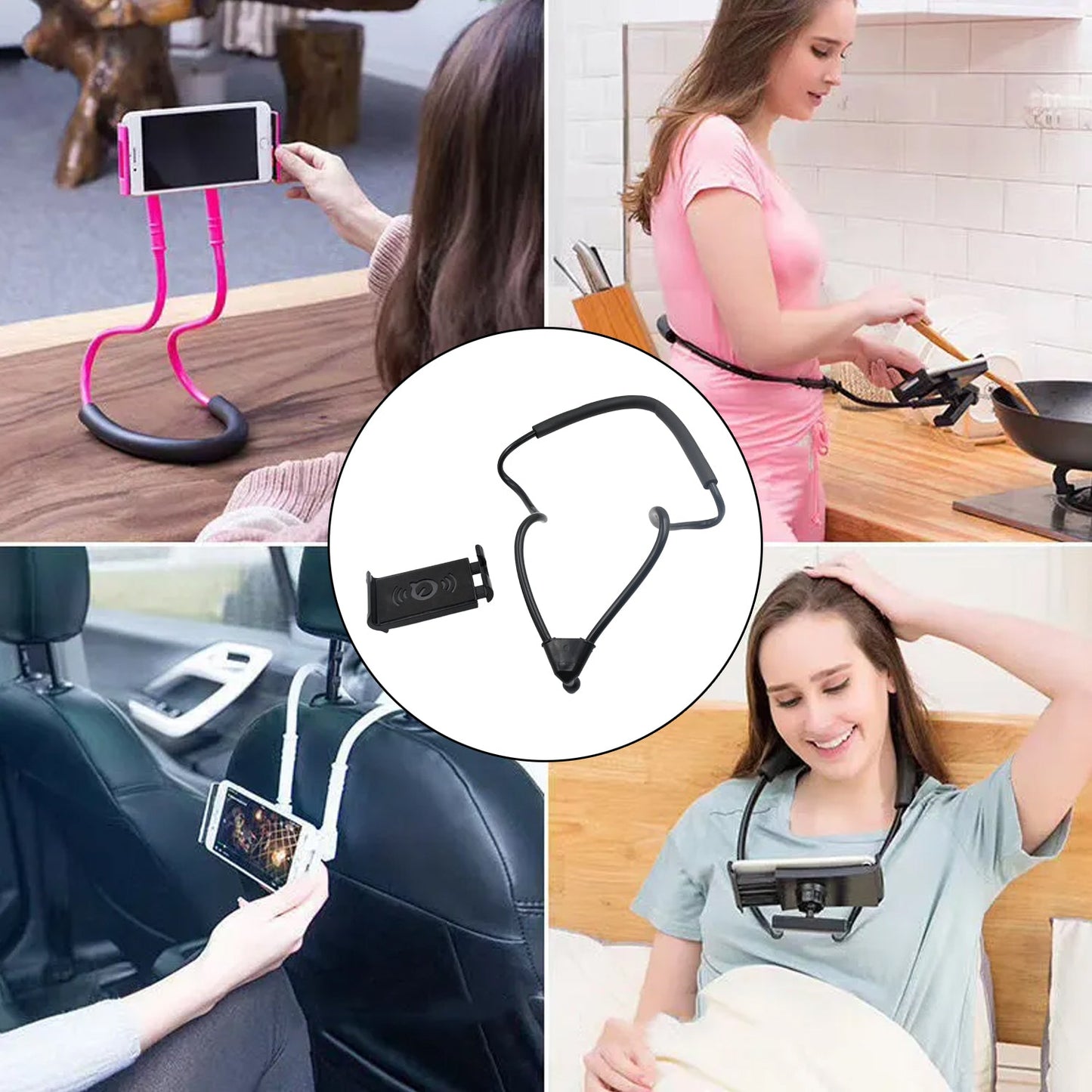 A Multi Functional Flexible Long Arms Stand Hanging on Neck Universal Mobile Phone Stand Lounger's Bracket for Mobile Phone Tablet PC Desktop