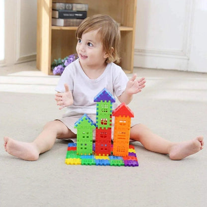 Blocks House Multi Color Building Blocks with Smooth Rounded Edges (108Pc Set)