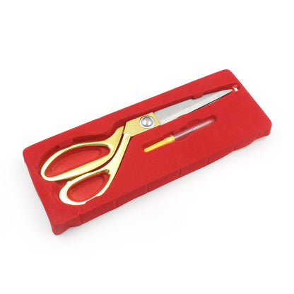 Stainless Steel Tailoring Scissor Sharp Cloth Cutting for Professionals, Stainless Steel Sharp Tailor Scissors Clothing Scissors Professional Heavy Duty Dressmaking Shears Sewing Tailor (Golden)(9.5 Inch)