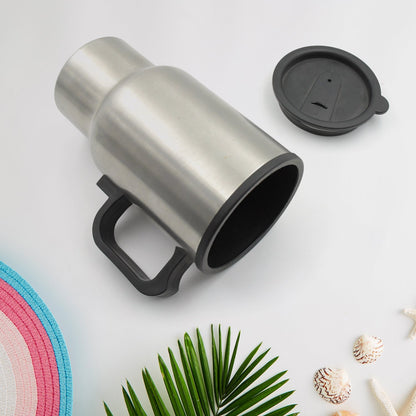 '-12V Car Charging Electric Kettle Mug (Silver)