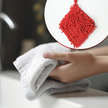 Super Soft Cute Hanging Hand Towel for Kitchen and Bathroom | Ultra Absorbent Thick Coral Velvet Hand Towels with Hanging Loop Fast Drying Microfiber