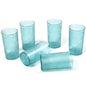 7142 Round Plastic Water Glass Juice Beer Wine Plastic Unbreakable Transparent Glass Set ( 300ml 6pc ) 