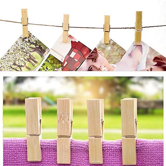 A Multipurpose Wooden Heavy Clip (20 Pieces) for Clothespin , Dryer, Hanger, Photo Paper Peg Pin, Craft Clips for School Arts Crafts Decoration