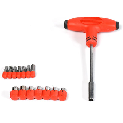 0451R T Handle Screwdriver Set High Quality Steel Screwdriver Hand Tools For Mechanic & Multiuse Tool ( 15 pcs ) 