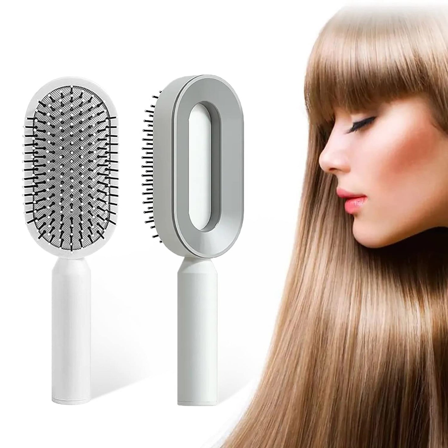 Women Hair Brush, Durable Massage Comb Hairbrush for Scalp Massage and Custom Bristles - Lightweight Air Cushion Massage Brush for Scalp Massage