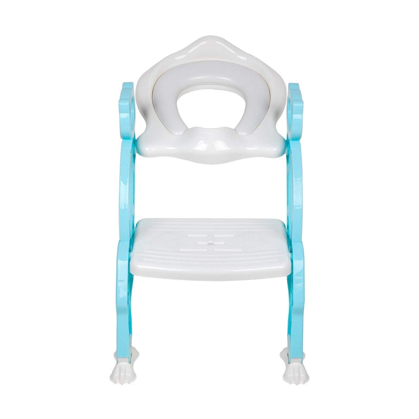 2 In 1 Potty Training Toilet Seat with Step Stool Ladder for Boy and Girl Baby Toddler Kid Children’s Toilet Training Seat Chair with Soft Padded Seat and Sturdy Non-Slip Wide Step, Make Potty Easier For Your Kids (Multi-Color)