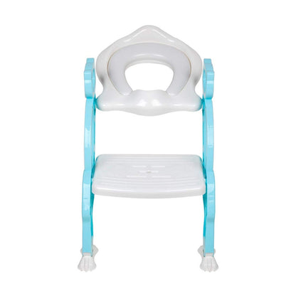 2 In 1 Potty Training Toilet Seat with Step Stool Ladder for Boy and Girl Baby Toddler Kid Children’s Toilet Training Seat Chair with Soft Padded Seat and Sturdy Non-Slip Wide Step, Make Potty Easier For Your Kids (Multi-Color)