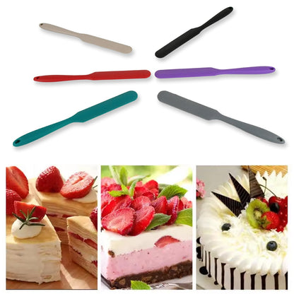 5618 Dough Scraper Silicone Cake Spatula Non-Stick Butter Scraper Cake Mixer Ice Cream Scraper Kitchen Pastry Baking Supplies Spatula Silicone (6 Pcs Set / 25 CM)