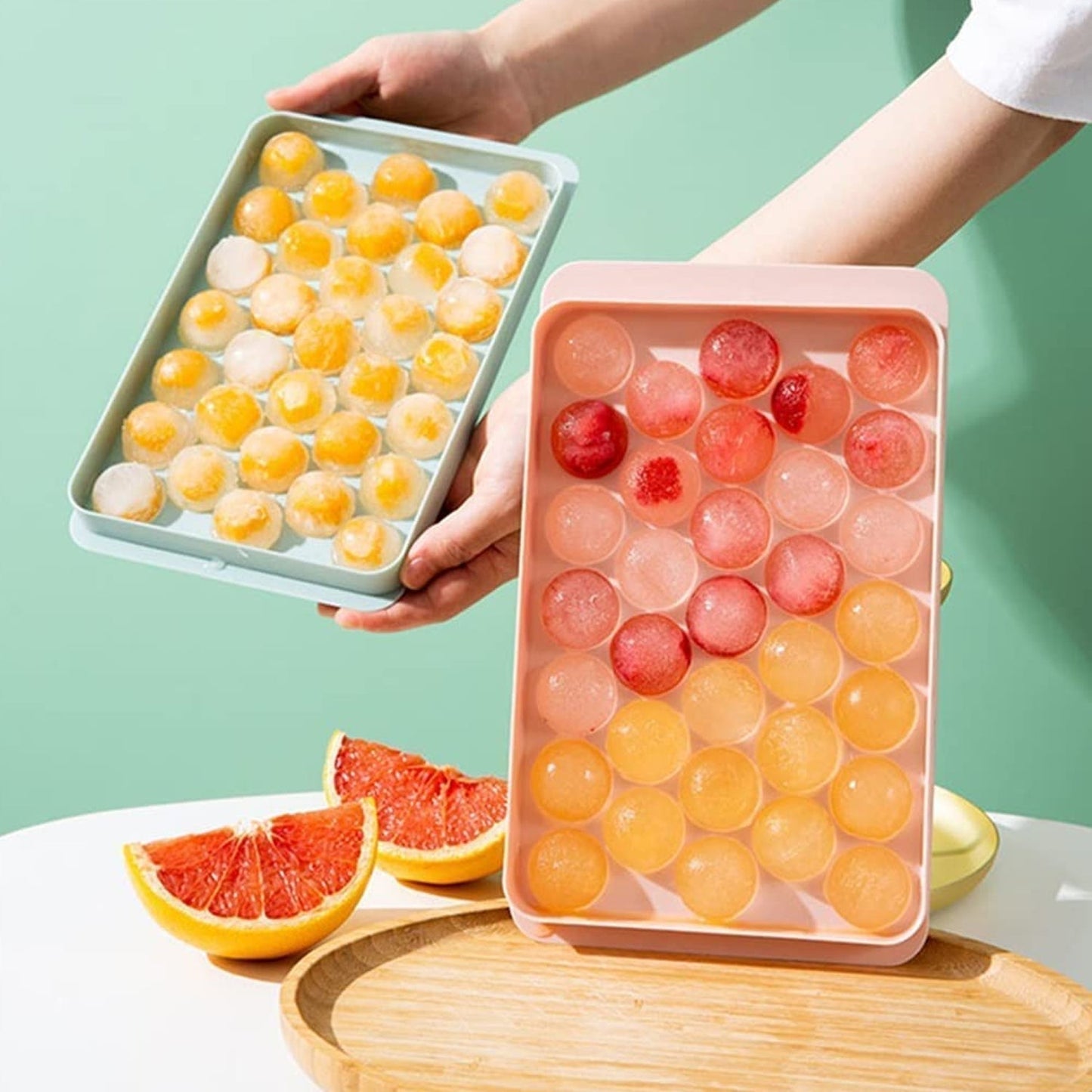 2319 Plastic Round BPA Free Reusable Ice Cube Ice Ball Mold / Lollipop Candy Maker (20x12cm)