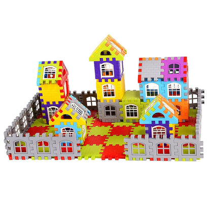 Blocks House Multi Color Building Blocks with Smooth Rounded Edges (108Pc Set)