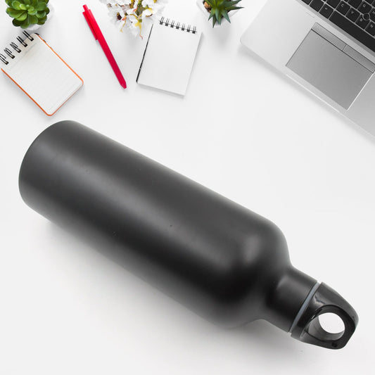 5 Vacuum Stainless Steel Water Bottle With Carry Handle, Fridge Water Bottle, Leak Proof, Rust Proof, Cold & Hot | Leak Proof | Office Bottle | Gym | Home | Kitchen | Hiking | Trekking | Travel Bottle (Approx 750 ML )