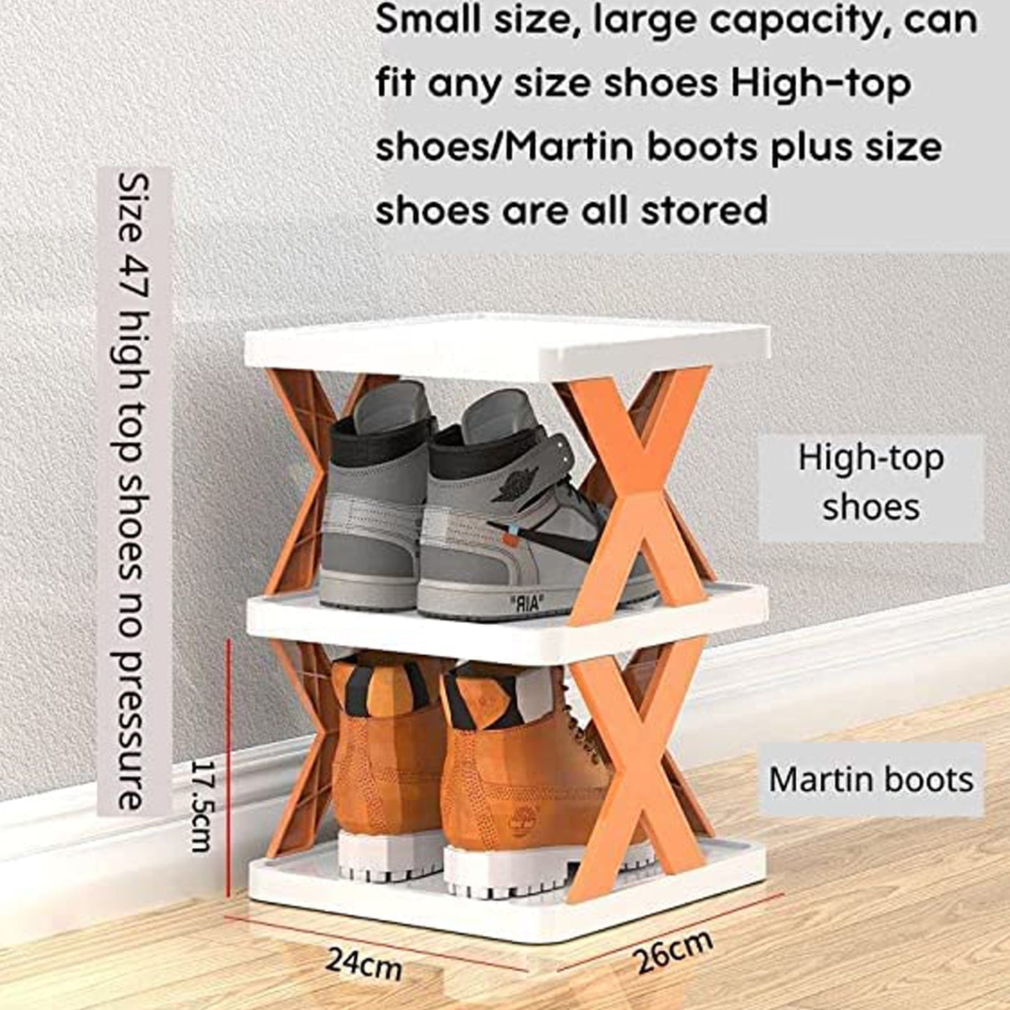 A  6 LAYER SHOE RACK DESIGN LIGHTWEIGHT ADJUSTABLE PLASTIC FOLDABLE SHOE CABINET STORAGE PORTABLE FOLDING SPACE SAVING SHOE ORGANIZER HOME AND OFFICE