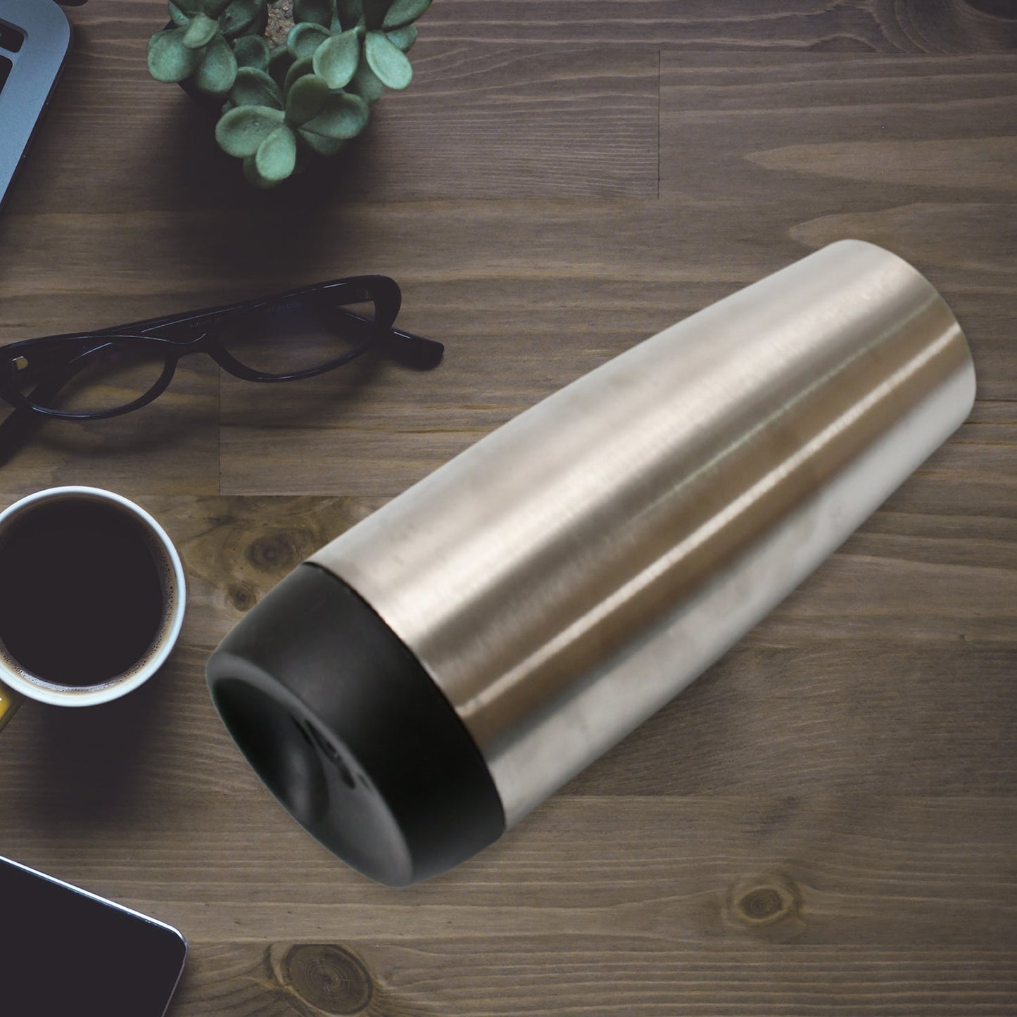 13007 Stainless Steel Vacuum Insulated Coffee Cups Double Walled Travel Mug, Car Coffee Mug with Leak Proof Lid Reusable Thermal Cup for Hot Cold Drinks Coffee, Tea (850ML Approx)