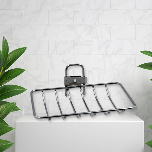 Kitchen, Bathroom Stainless Steel Wall Mounted Self Adhesive Magic Sticker Soap Dish Holder Wall Hanging Soap Storage Rack