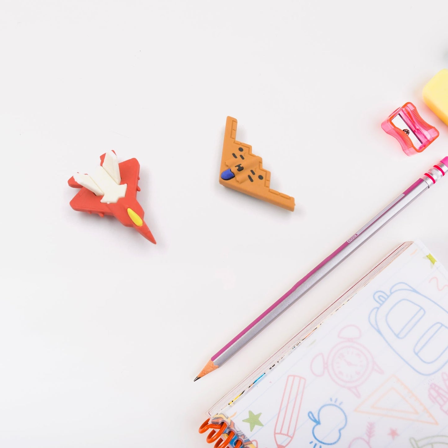 Eraser for Kids| Gun & Plane  Shape Eraser| Eraser Set | School Eraser| Stylish Eraser| Eraser for Kids School| Eraser for Artist| Cute| Birthday Gifts for Kids, Birthday Return Gifts (4 Pc set)