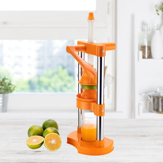 7128 Hand Pressure Juicer With Glass Manual Cold Press Juice Machine  Instant Make Juice Squeezer, Fruits Juicer, Juice Maker, Orange Juice Extractor For Fruits & Vegetables, Orange 