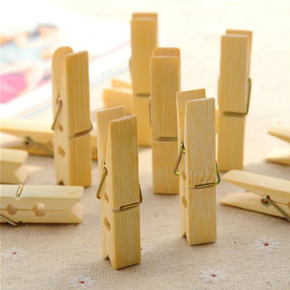 A Multipurpose Wooden Heavy Clip (20 Pieces) for Clothespin , Dryer, Hanger, Photo Paper Peg Pin, Craft Clips for School Arts Crafts Decoration