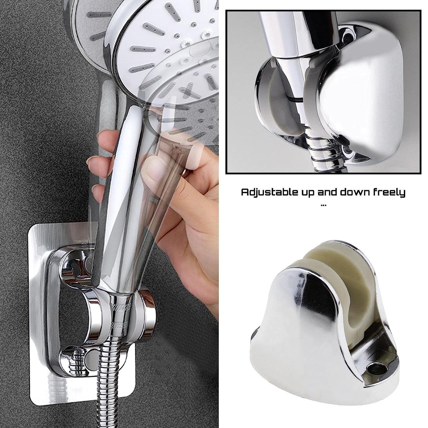 A  Adjustable Hand Shower Holder with Fixing Screws Adjustable Bracket for Bathroom