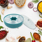 360° Revolving Spice Box & Dry Fruit Box Plastic 7 Compartment Box Suitable For Multipurpose Storage Use like Dry Fruit , Spices , Pickle , Tea , & Sugar Etc, Kitchen Use