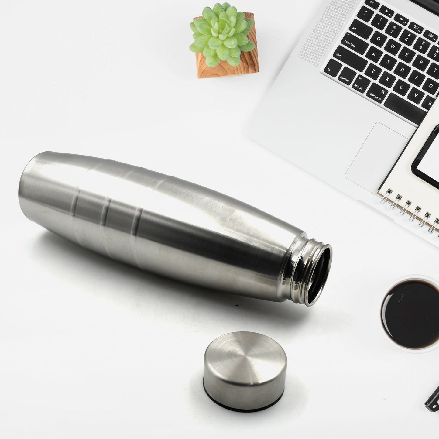 Stainless Steel Sports Water Bottles, BPA Free and Leak Proof Cap and Steel Bottle silver, Steel fridge Bottle For office/Gym/School 1000 Ml