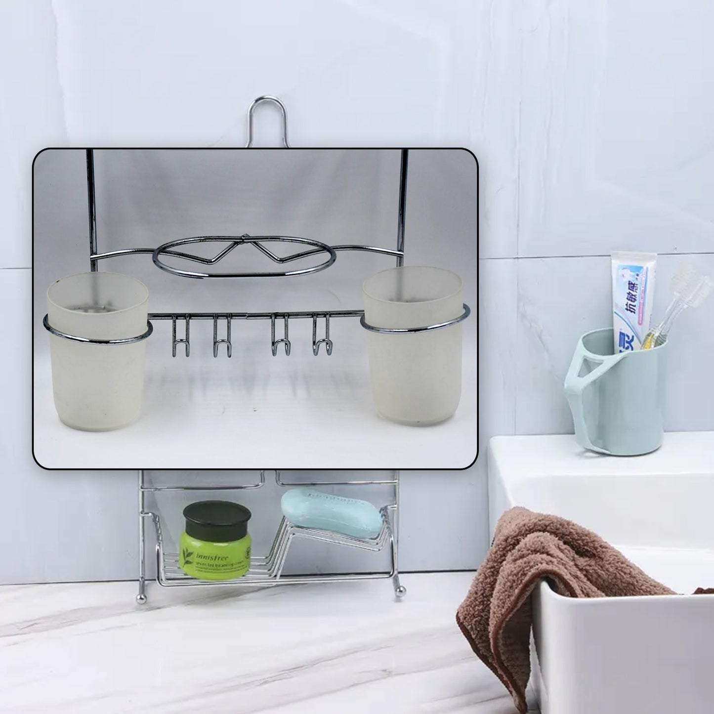 A Multipurpose Stainless Steel Bathroom Shelf and Rack / Shower Caddy / Bathroom Storage Shelf / Holder / Bathroom Accessories for Home