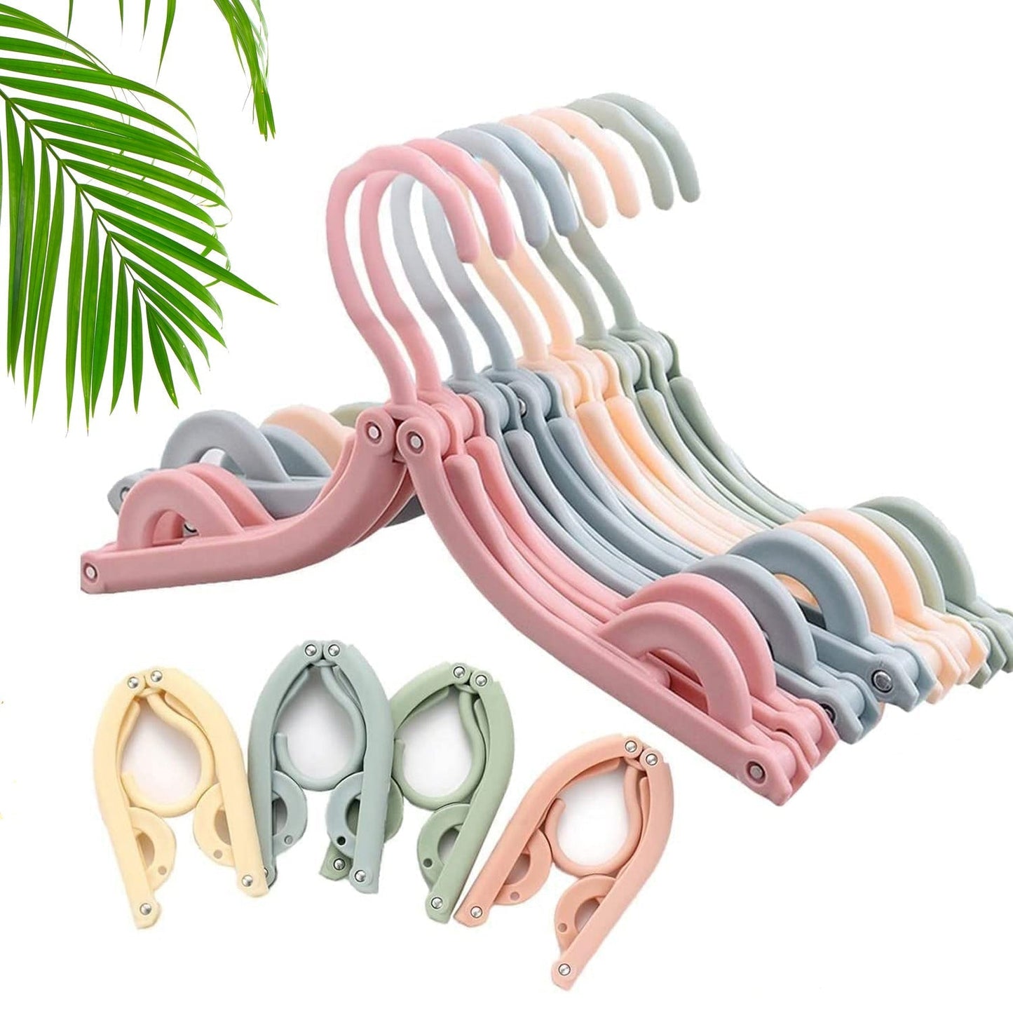 A Travel Hangers, Portable Folding Clothes Hangers for Scarves Suits Trousers Pants Shirts Socks Underwear Travel Home Foldable Clothes Drying Rack