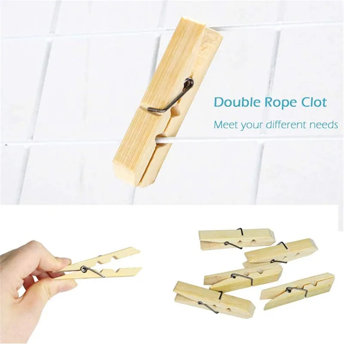 A Multipurpose Wooden Heavy Clip (20 Pieces) for Clothespin , Dryer, Hanger, Photo Paper Peg Pin, Craft Clips for School Arts Crafts Decoration