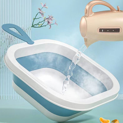 17511 Wash Basin, Space Saving Multi Function Foldable Baby Wash basin Easy Clean Lightweight Thicken for Washing Face for Home (28×28 Cm / 1 pc)