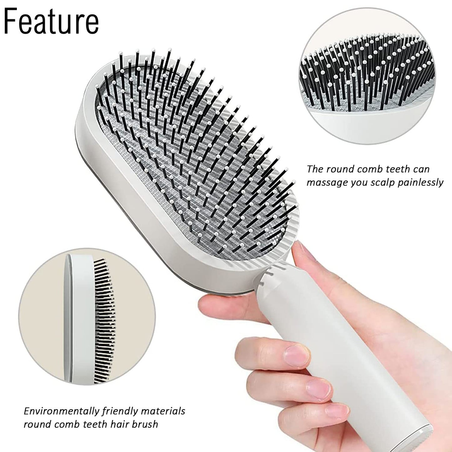 Women Hair Brush, Durable Massage Comb Hairbrush for Scalp Massage and Custom Bristles - Lightweight Air Cushion Massage Brush for Scalp Massage