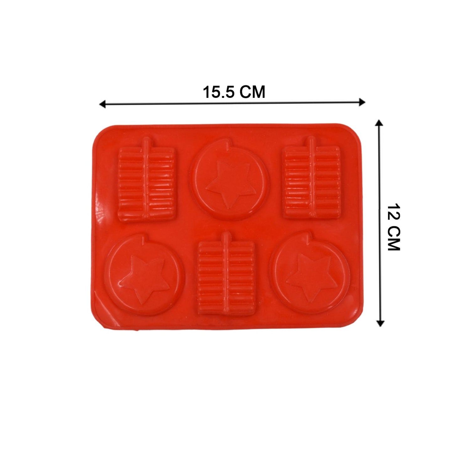 6cavity Chocolate Mould Tray | Cake Baking Mold | Flexible Silicon Ice Cupcake Making Tools