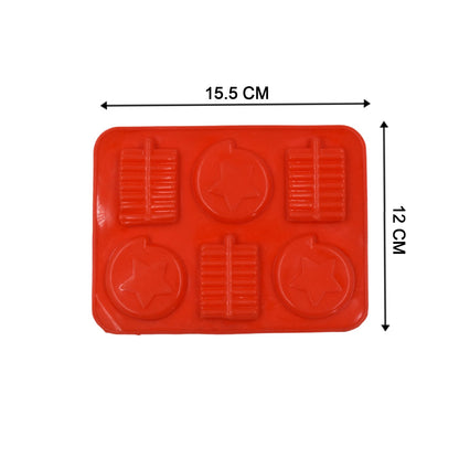 6cavity Chocolate Mould Tray | Cake Baking Mold | Flexible Silicon Ice Cupcake Making Tools