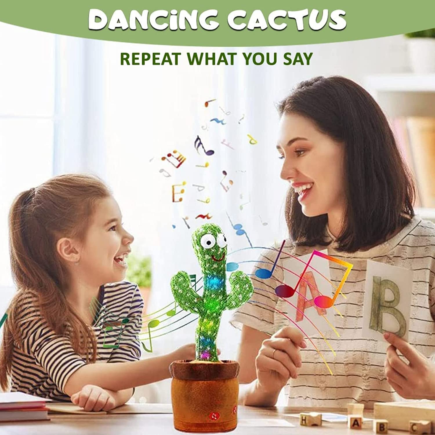 8047L  Dancing Cactus Talking Toy, Chargeable Toy (loose) 