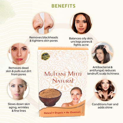 12791 80gram Herbal Tan Removing Multani Mitti Face Pack For Skin Care Age Group