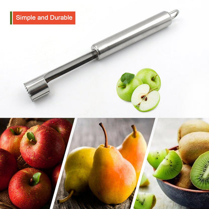 Fruit Core Stainless Steel Set, Core Remover for Apple and Pear, Kitchen Prep Tool Fruit Core Remover Tool with Soft Handle, Apple Corer Stainless Steel, Kitchen Gadget Dishwasher Safe