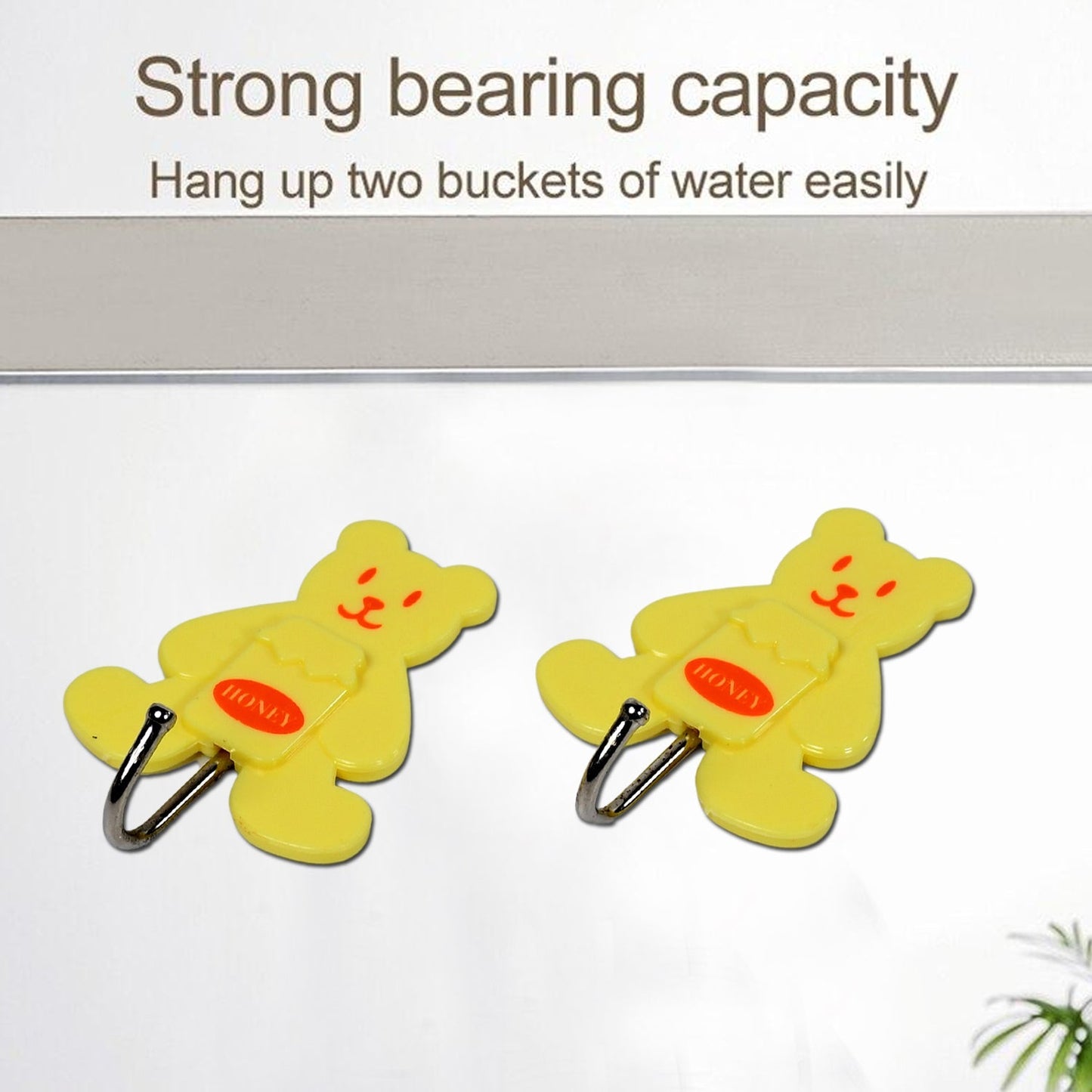 4498 Teddy Bear Strong Adhesive Hook Wall Hooks High Quality Premium Hook For Home , Office , & Multiuse Hook ( 1 Pkt ) 