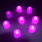 B Pink Flameless LED Tealights, Smokeless Plastic Decorative Candles - Led Tea Light Candle For Home Decoration (Pack Of 8pc) ( Diya , Divo , Diva , Deepak , Jyoti)