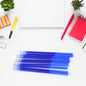 School Office Erasable Fabric Marking Pens, Full Needle Refills Blue Gel Pen Refill Replacement, for School Pen Writing Tools Kawaii Stationery (11 Pc Set)