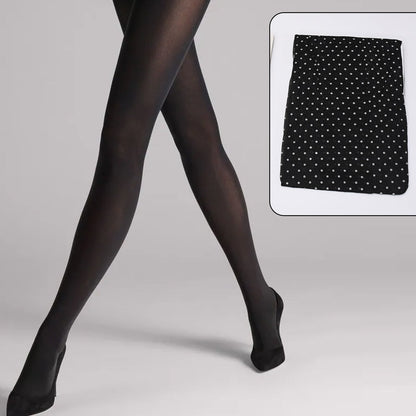 6489 Body Stocking Cloth White Dot Design Stocking Cloth With ELASTIC CLOTH , BEST SOFT MATERIAL CLOTH 