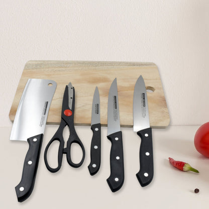 Stainless Steel 6 Piece Kitchen Knife Knives Set For Home Restaurant