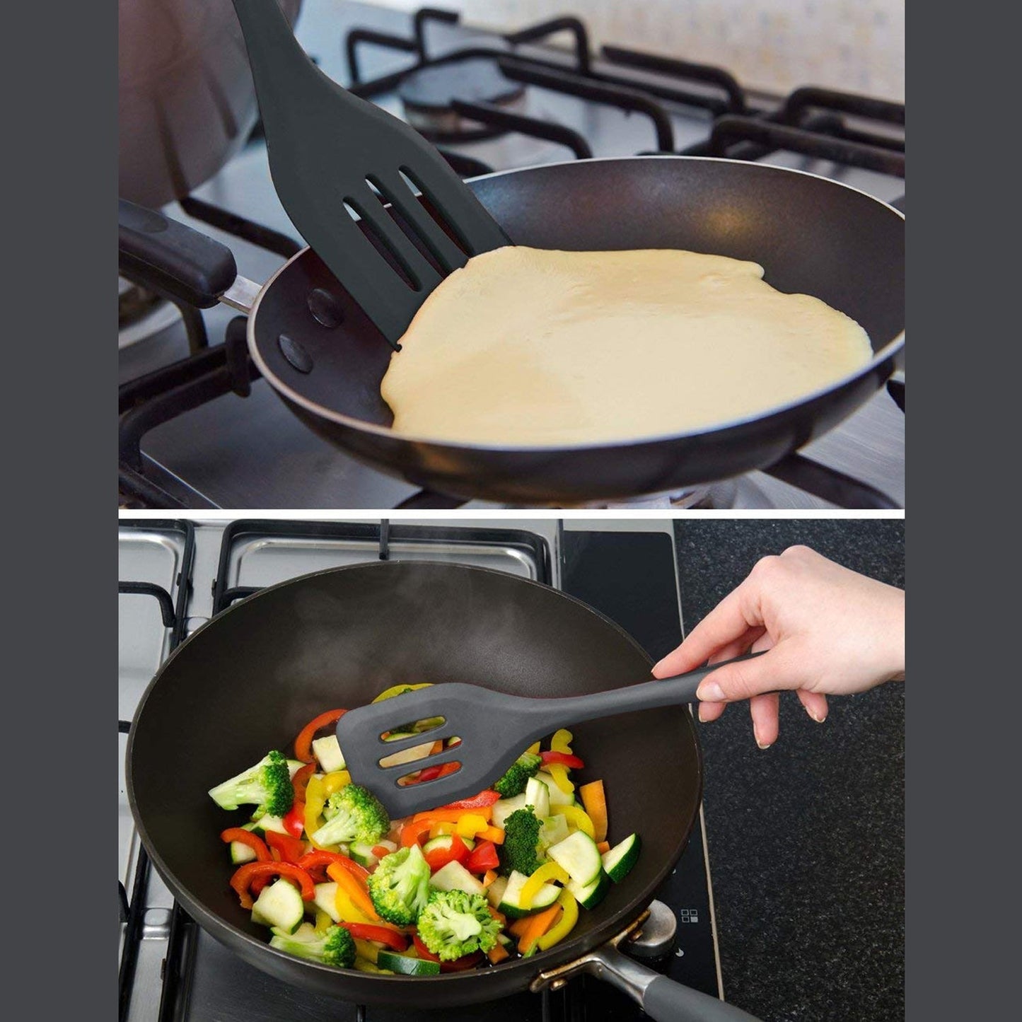 1PC SILICON NON-STICK HEAT RESISTANT KITCHEN TURNER PREMIUM TURNER ( 21cm).